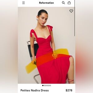 Reformation red dress 6 petite- never worn with tags ❤️